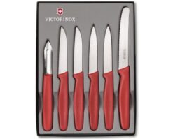 VICTORINOX Swiss Classic Table Knife Set in Red v5.1111.6