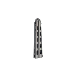 Butterfly knife silver skeletonized handle -7128p