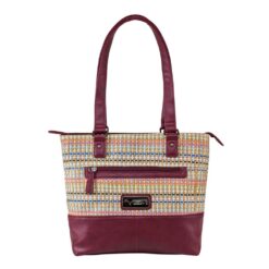 NC STAR WOVEN TOTE BURGUNDY PURSE INCLUDES HOLSTER