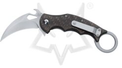 Fox Karambit Frame Lock with Carbon Fibre Handle Bead Blasted Blade FX-599TICS