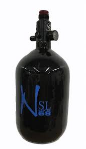 Ninja SL Carbon Fiber Air Tank 68Cu 4500Psi Black - Blue Logo (With Pro V2 Reg)