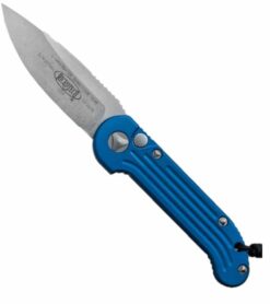 MICROTECH 135-10BI LUDT Stonewash Blue Auto Knife