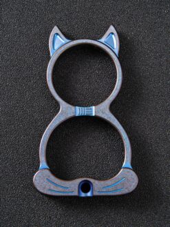 We A-07C Blue TI Material Collectible Knuckle With S/S Bead Chain