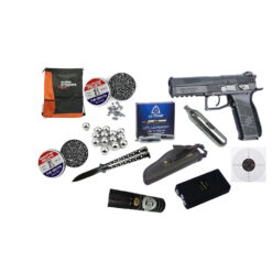 ASG P-09 4.5mm Pellet Pistol Black Combo (17537)