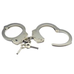 NICKEL PLATED STEEL HANDCUFF W/CHAIN MA-KHA03