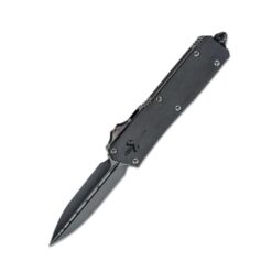 Microtech Marfione Custom Scarab II D/E Two Toned Black DLC Blade - 378-MCK