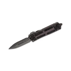 Microtech Scarab II D/E Shadow DLC Blade Plain/Serrated – 280-3DLCTSH