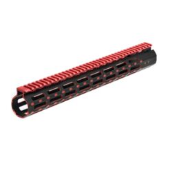 UTG PRO AR15 15″ Super Slim Free Float M-lok Compatible Rail-black/red Finish – MTU019SSMR2