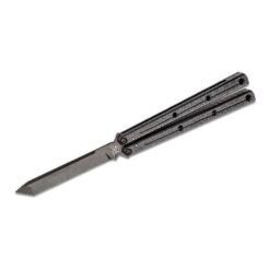 Squid Industries Krake Raken V3 Tanto Inked Black Butterfly Knife