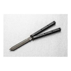 Squid Industries Krake Raken V3 Tanto Inked Black Butterfly Knife