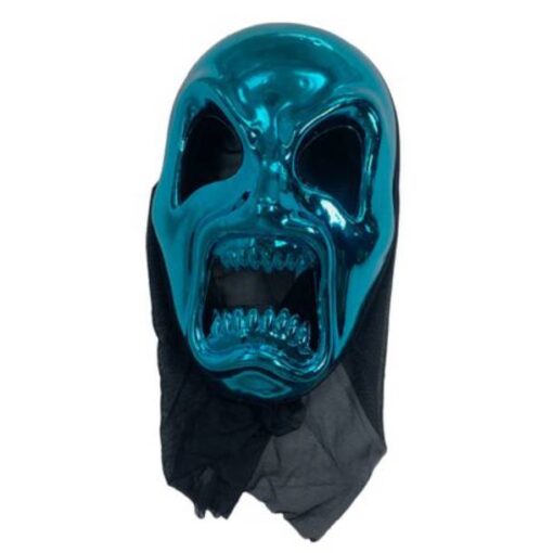 Glossy Blue Screaming Alien Mask