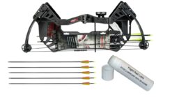 Man Kung 25lbs Compound Bow Set/ Black - MK-CBK1-BK