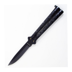 7023 Butterfly Knife Black Handle