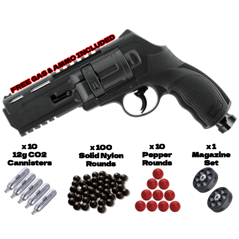 Umarex T4E TR50 Gen2 13 Joules Self Defense Revolver 0.50cal Package 1