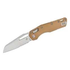 Microtech MSI® S/E Fluted G-10 Tan Stonewash Partial Serrated - 210-11FLGTTA
