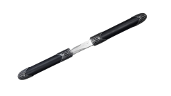 FAS3-4 DOUBLE KNIFE BLACK HANDLE SILVER BLADE H5560 LARGE