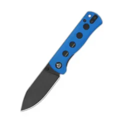 QSP Canary Folder Liner Lock, 14C28N Black Stonewashed, Blue G10 - QS150-I2