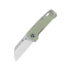 QSP Penguin Mini Liner Lock, 14C28N Satin, Jade G10 - QS130XS-F1