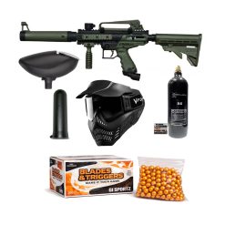 Tippmann Cronus Tactical Olive Paintball Marker .68 Cal  Ready To Play  Combo