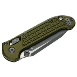 Microtech LUDT Folding Knife OD Green Frag Aluminium – 1136RL-10APFROD