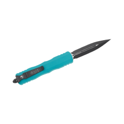 Microtech Dirac Delta D/E Black Standard Cyan-227-1cn