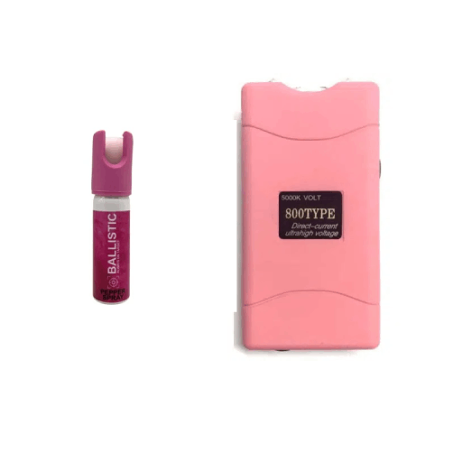 Pink 800 Type Stun Guns Combo